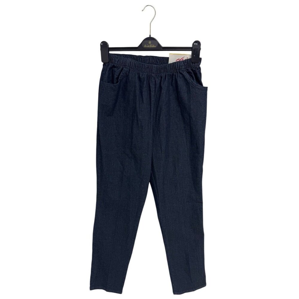 Vintage Chic Comfort Collection pull on leggings denim pants pockets size 12